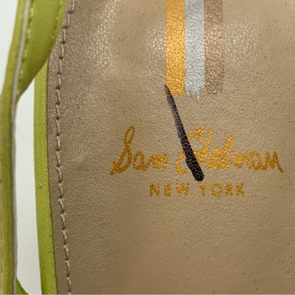 SAM EDELMAN Kia Leather Cone-Heel Sandal in Kiwi - Picture 11 of 14